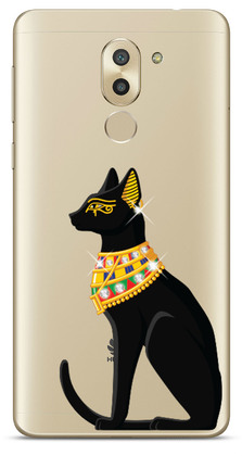 Чехол U-Print Huawei GR5 2017 / Honor 6X Египетская кошка со стразами