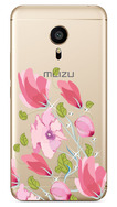 Чехол прозрачный U-Print Meizu M3 Note Цветы со стразами