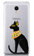 Чехол U-Print Meizu M5 Note Египетская кошка со стразами