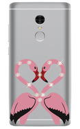Чехол-накладка U-Print Xiaomi Redmi Note 4 Фламинго со стразами