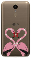 Чехол U-Print LG K10 (2017) M250 Фламинго со стразами