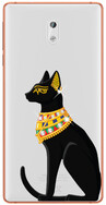 Чехол U-Print Nokia 3 Египетская кошка со стразами