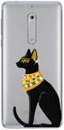 Чехол U-Print Nokia 5 Египетская кошка со стразами