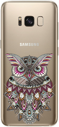 Чехол U-Print Samsung G950 Galaxy S8 Сова со стразами