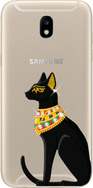 Чехол U-Print Samsung J530 Galaxy J5 2017 Египетская кошка со стразами