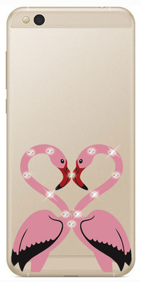 Чехол U-Print Xiaomi Mi5c Фламинго со стразами