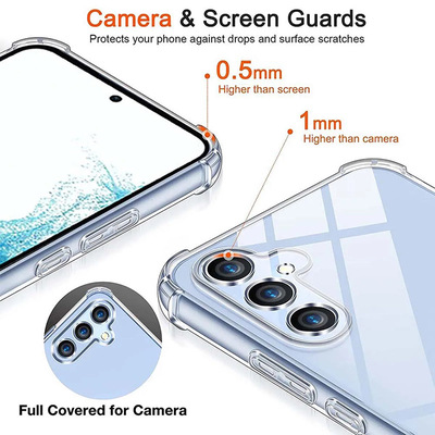 Противоударный силиконовый чехол Anti Shock для Samsung Galaxy M15 5G (M156) Прозрачный