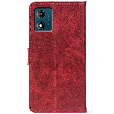 Чохол-книжка Crazy Horse Clasic для Motorola E13 Red Wine (Front)