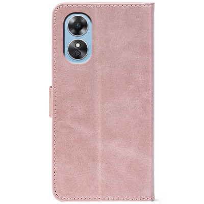 Чохол-книжка Crazy Horse Clasic для Oppo A17 Rose Gold (Front)