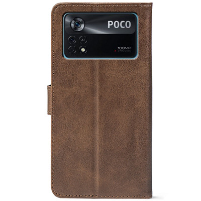 Чохол-книжка Crazy Horse Clasic для Xiaomi Poco X4 Pro 5G Brown (Front)