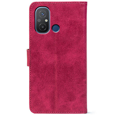 Чохол-книжка Crazy Horse Clasic для Xiaomi Redmi 12C Magenta (Front)