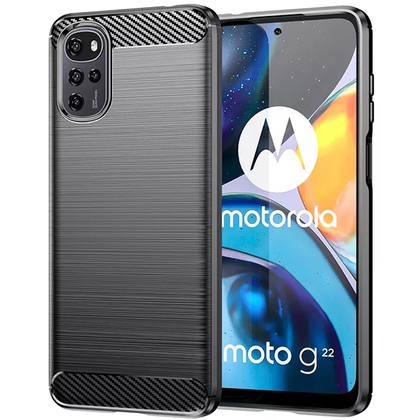 Чехол Carbon Fiber Motorola G22 Черный