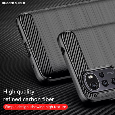 Чехол Carbon Fiber Motorola G22 Черный