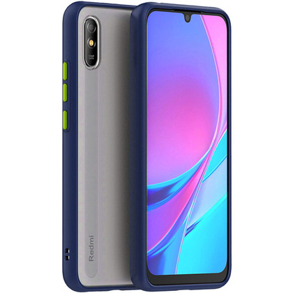 Матовый чехол Frosted Matte для Xiaomi Redmi 9A Синий