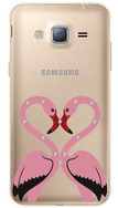 Чехол U-Print Samsung Galaxy Grand Prime G530 /G531 Фламинго со стразами