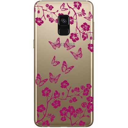 Чехол прозрачный U-Print 3D Samsung A730 Galaxy A8 Plus (2018) Twig Butterflies