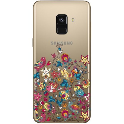 Чехол прозрачный U-Print 3D Samsung A530 Galaxy A8 (2018) Floral Birds