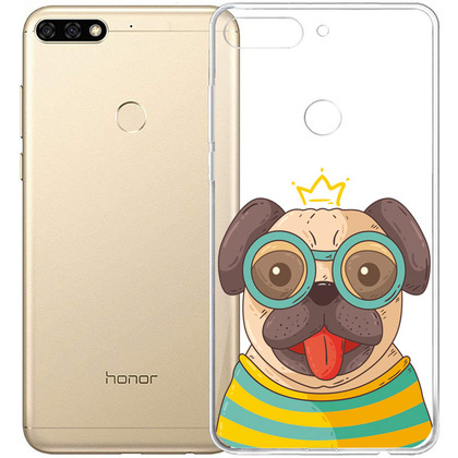 Чехол прозрачный U-Print Honor 7C King Mops