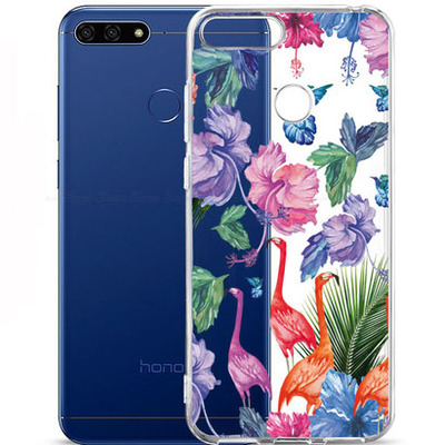 Чехол U-Print Huawei Y6 2018 Prime / Honor 7A Pro Фламинго