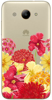 Чехол прозрачный U-Print 3D Huawei Y3 2017 Floral Pattern