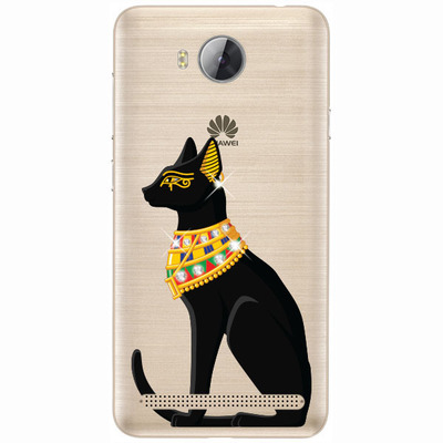 Чехол U-Print Huawei Y3 2 (Y3ii) Египетская кошка со стразами
