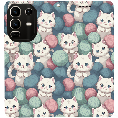 Чохол-книжка BoxFace для Infinix Note 50 Котики Клубочки