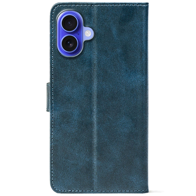 Чохол-книжка Crazy Horse Clasic для Apple iPhone 16 Plus Dark Blue (Front)