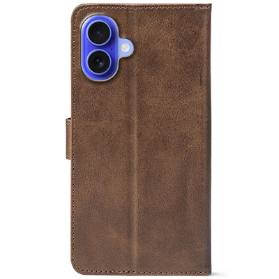 Чохол-книжка Crazy Horse Clasic для Apple iPhone 16 Plus Brown (Front)