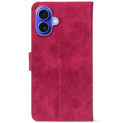 Чохол-книжка Crazy Horse Clasic для Apple iPhone 16 Plus Magenta (Front)