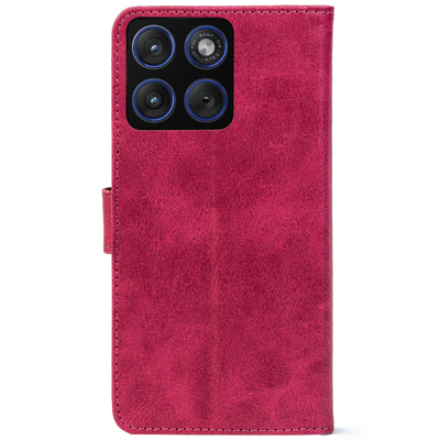 Чохол-книжка Crazy Horse Clasic для Moto Edge 70 Magenta (Front)