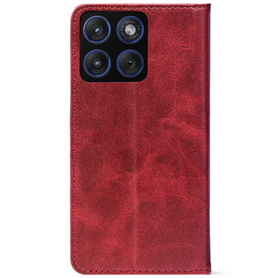 Чохол-книжка Crazy Horse Clasic для Moto Edge 70 Red Wine (Strong)