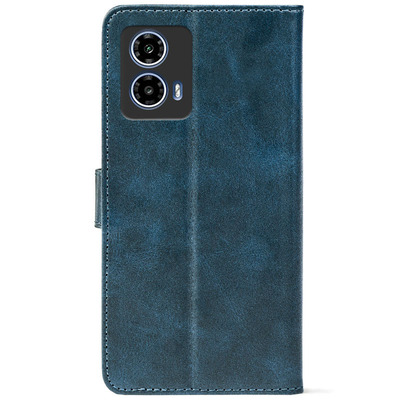 Чохол-книжка Crazy Horse Clasic для Motorola G35 Dark Blue (Front)