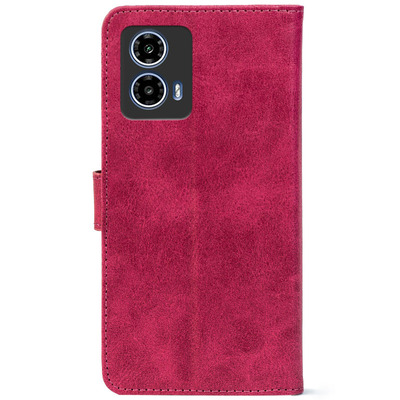 Чохол-книжка Crazy Horse Clasic для Motorola G35 Magenta (Front)