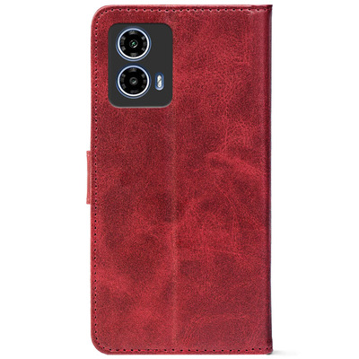 Чохол-книжка Crazy Horse Clasic для Motorola G35 Red Wine (Front)