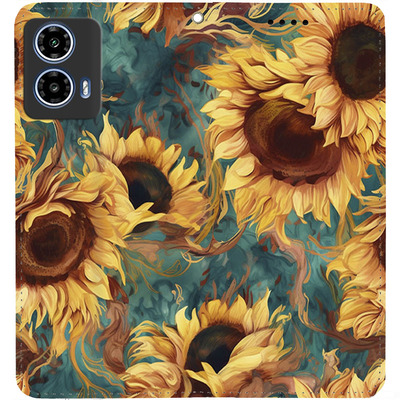 Чохол-книжка BoxFace для Motorola G35 Соняшники