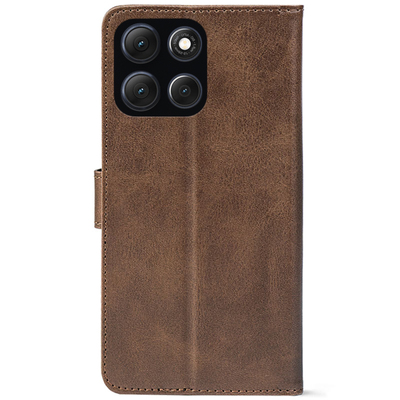 Чохол-книжка Crazy Horse Clasic для Moto G86 Power Brown (Front)
