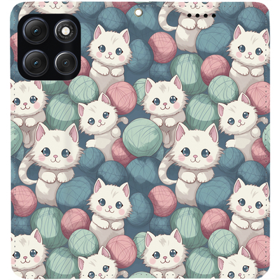 Чохол-книжка BoxFace для Moto G86 Power Котики Клубочки