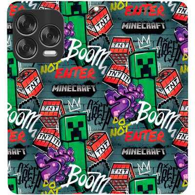 Чохол-книжка BoxFace для Nubia V70 Design Minecraft Creeper Boom