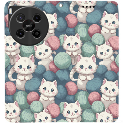 Чохол-книжка BoxFace для Nubia V70 Max Котики Клубочки