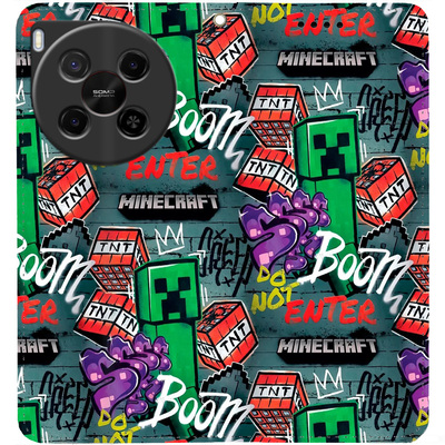 Чохол-книжка BoxFace для Nubia V70 Max Minecraft Creeper Boom