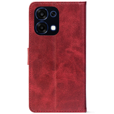 Чохол-книжка Crazy Horse Clasic для Oppo A6 Pro Red Wine (Front)