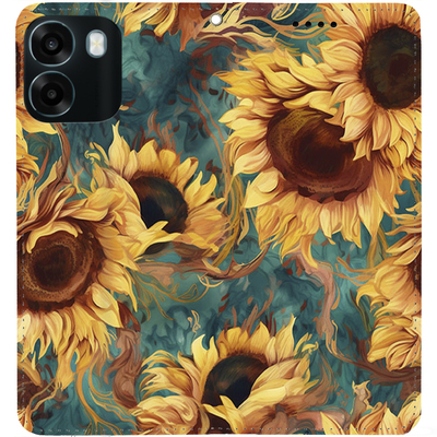 Чохол-книжка BoxFace для Oppo A6 Соняшники