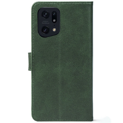 Чохол-книжка Crazy Horse Clasic для OPPO Find X5 Pro Dark Green (Front)