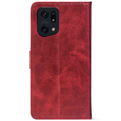 Чохол-книжка Crazy Horse Clasic для OPPO Find X5 Pro Red Wine (Front)