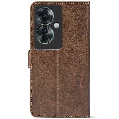 Чохол-книжка Crazy Horse Clasic для OPPO Reno 11 F Brown (Front)