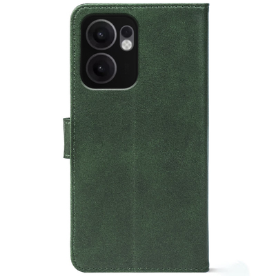 Чохол-книжка Crazy Horse Clasic для Oppo Reno 13 FS 5G Dark Green (Front)