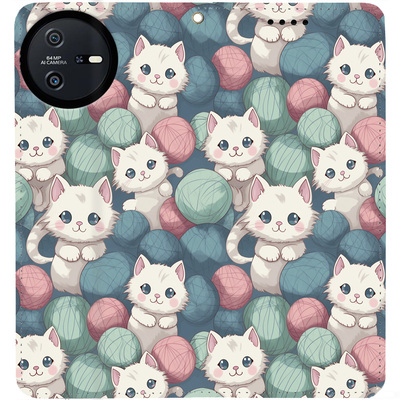 Чохол-книжка BoxFace для Blackview Oscal Tiger 12 Котики Клубочки