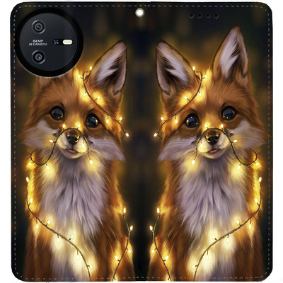 Чохол-книжка BoxFace для Blackview Oscal Tiger 12 Лисичка в Гірляндах