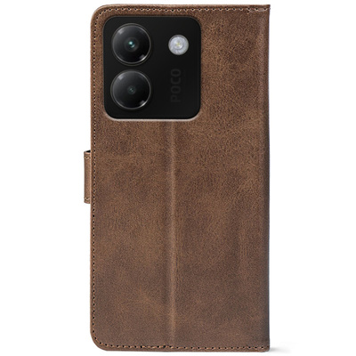 Чохол-книжка Crazy Horse Clasic для Poco M7 Pro 5G Brown (Front)