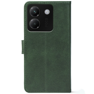 Чохол-книжка Crazy Horse Clasic для Poco M7 Pro 5G Dark Green (Front)